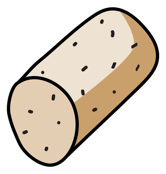 涂鸦卡通风格棕色葡萄酒软木塞矢量插图。酒吧餐厅菜单广告，海报，卡片，农贸市场食品装饰，网站设计或贴纸图片下载