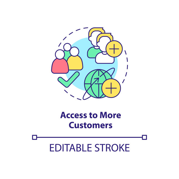 获得更多客户概念图标图片下载
