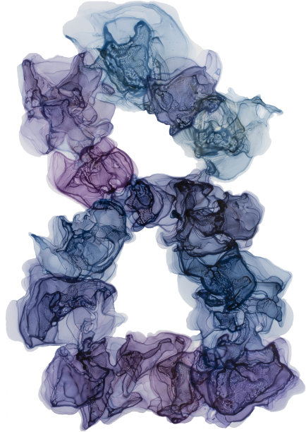 八个蓝色艺术手写数字孤立在白色背景上。8号。丰富明亮的抽象画面。豪华的抽象流体艺术绘画酒精墨水。第八颗蓝色的海蓝宝石闪闪发光。图片下载