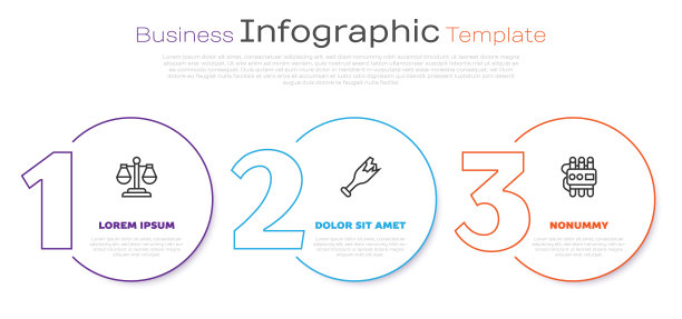 设置正义天平，碎瓶子作为武器，炸药和计时器。业务信息模板。向量图片下载