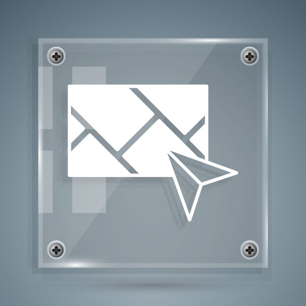 城市地图导航图标孤立在灰色背景上的白色信息图。移动应用界面概念设计。Geolacation概念。方形玻璃面板。向量图片下载