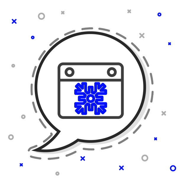 直线日历图标孤立在白色背景上。事件提醒标志。圣诞快乐，恭贺新禧。色彩斑斓的轮廓的概念。向量图片下载