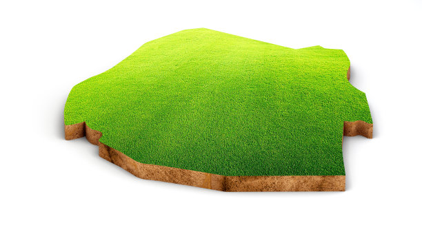 在白色背景上孤立的斯瓦蒂尼3d地图。3 d演示。图片下载