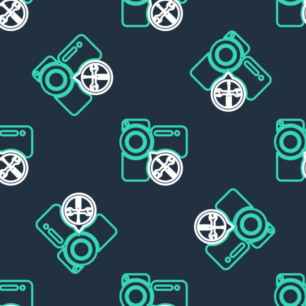 线摄像机与螺丝刀和扳手图标图片下载