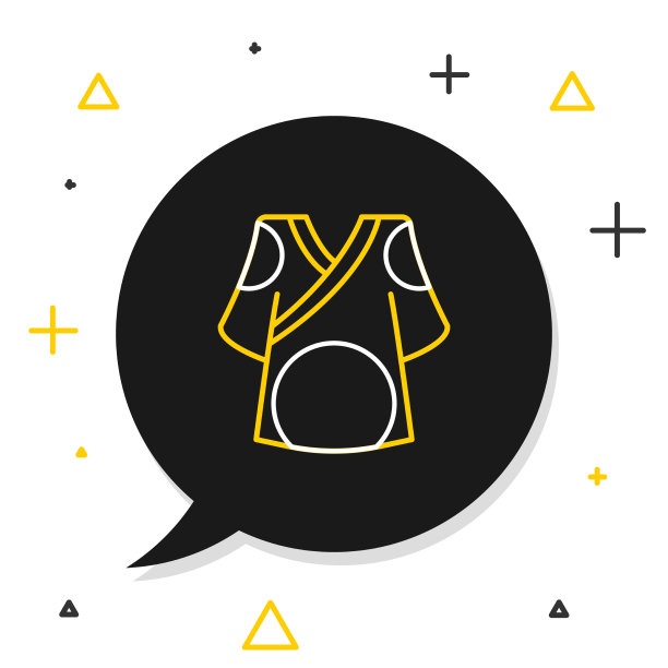 线和服图标孤立在白色背景上图片下载