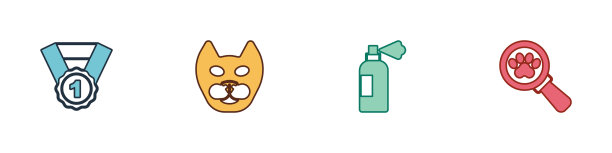 设置狗狗奖标志猫宠物洗发水和图片下载