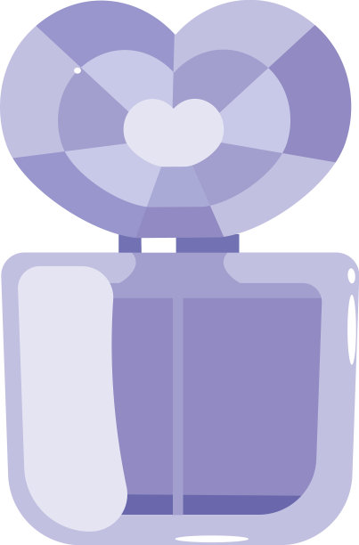 豪华香水瓶半平色对象图片下载