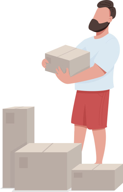 搬运工拆箱后半平颜色图片下载
