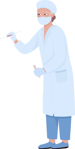 实验室工作人员取血样半平色图片下载