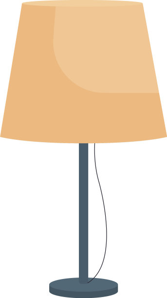台灯带灯罩半平色物体图片下载