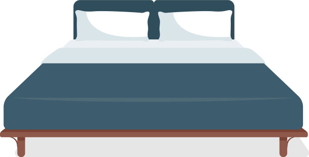 双床半平色对象图片下载