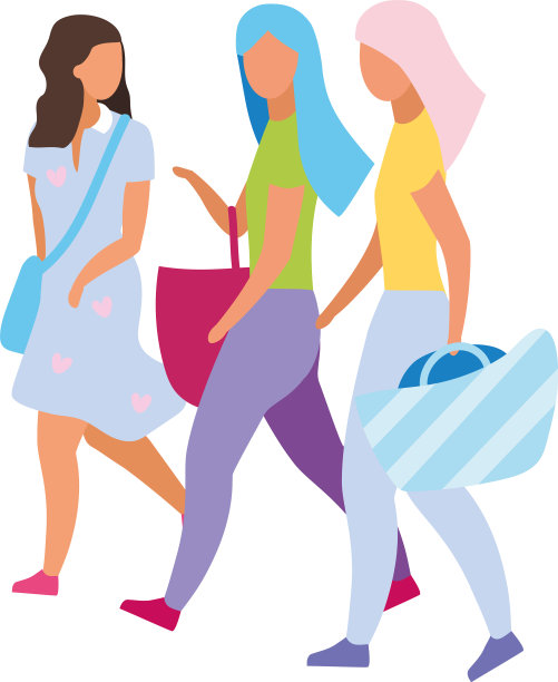 和朋友一起逛街买半平颜色的字图片下载