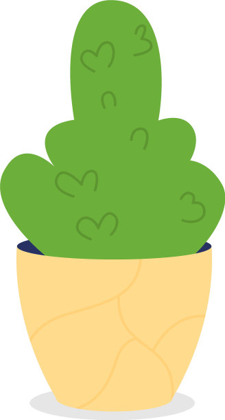 小植物为办公桌在工作场所的半平面颜色图片下载