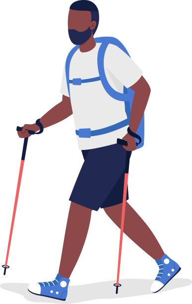 男子徒步半平色性格图片下载