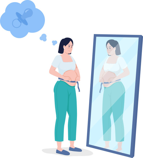 怀孕的准妈妈半平色性格图片下载