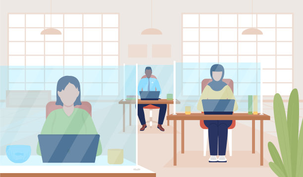 流行病期间的安全办公室图片下载