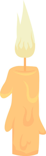 点燃蜡烛半平面颜色项目图片下载