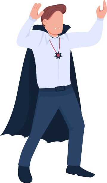 一个穿着吸血鬼服装跳舞的男人图片下载