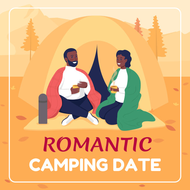 一对情侣在社交媒体上发布了秋季徒步旅行的模型图片下载