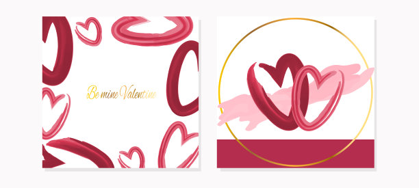 情人节贺卡的心。股票插图图片下载