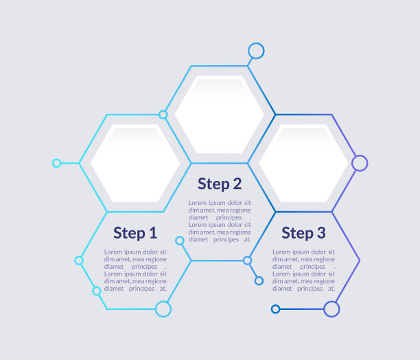 蓝色创意信息图表设计模板图片下载
