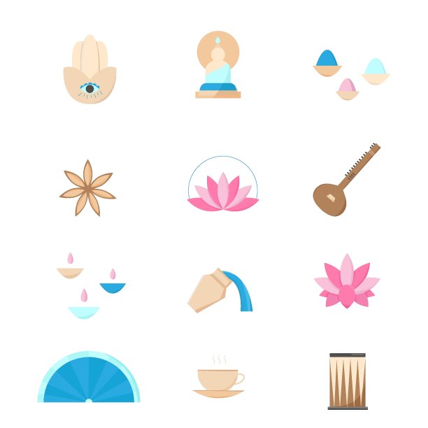 印度图标宗教平的图片下载