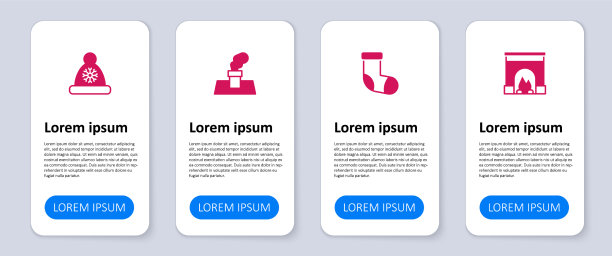 在壁炉内放置圣诞袜图片下载