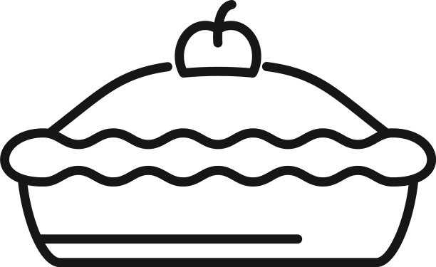 可爱的苹果派图标轮廓蛋糕甜点图片下载