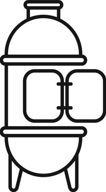 烤箱熏制房图标轮廓烧烤架图片下载