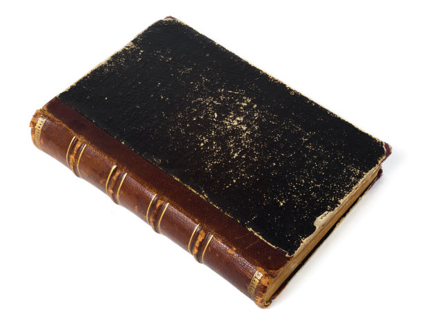 皮面白底的古董书图片下载