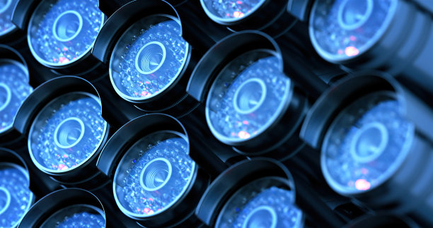 未来派的监控摄像头扫描着街道图片下载