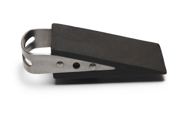 橡胶门楔金属夹白色背景图片下载