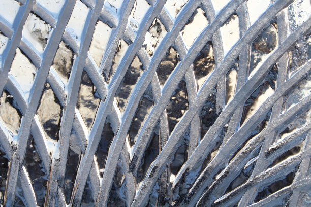 美丽的冰雕墙。特写镜头。背景。纹理。图片下载