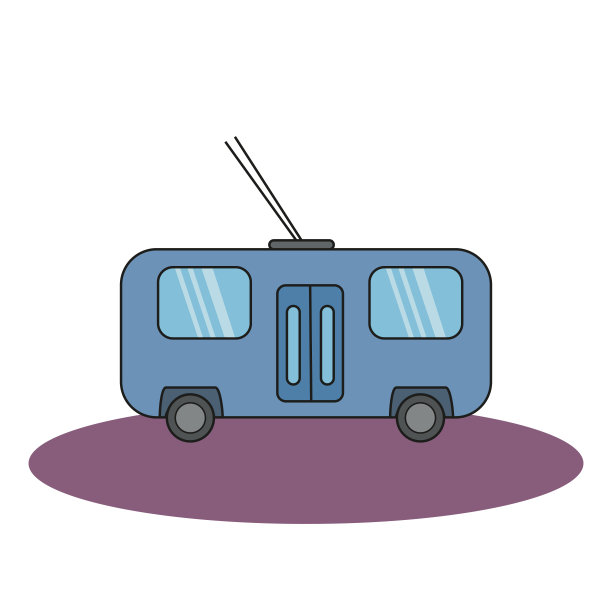 无轨电车图片下载