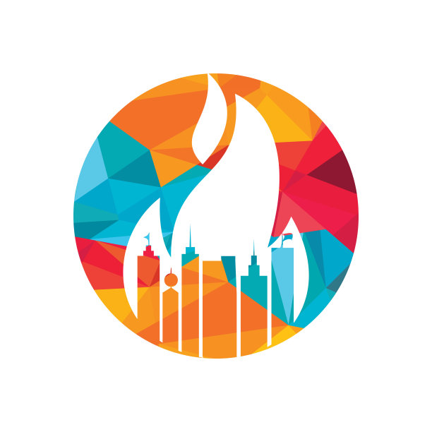 火城矢量标志设计模板。图片下载