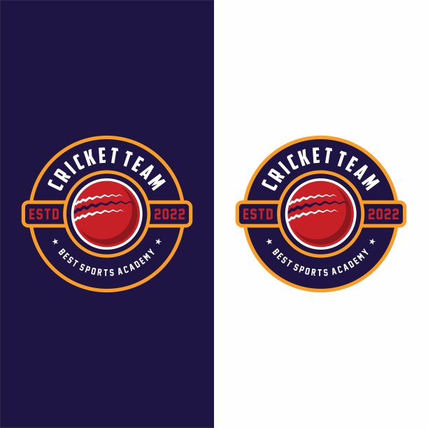 板球队图标模板设计图片下载
