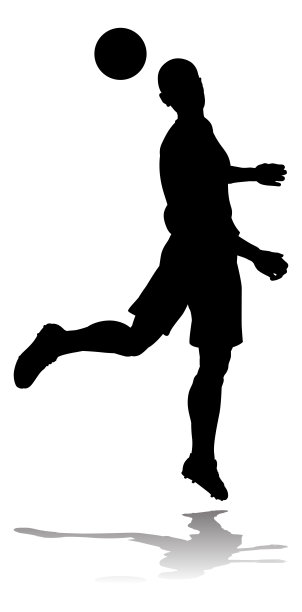 足球运动员剪影图片下载