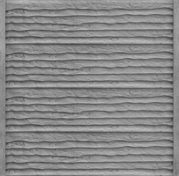 预制混凝土栅栏在百叶窗风格，图形模板，3D插图图片下载