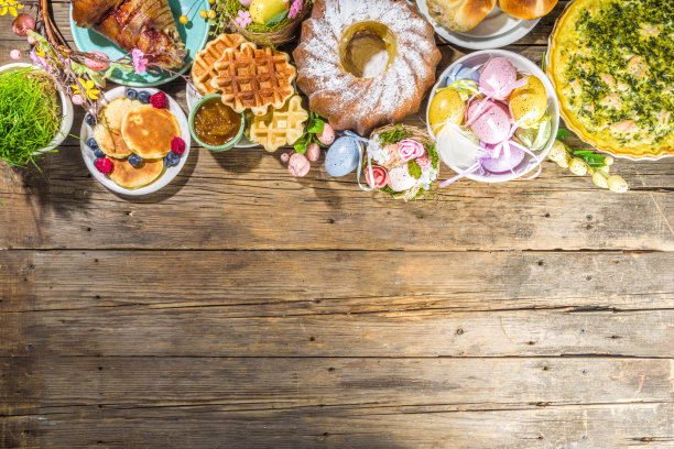 复活节早午餐或晚餐图片下载