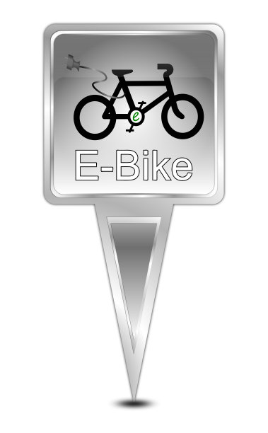 地图指针与电子自行车-插图图片下载