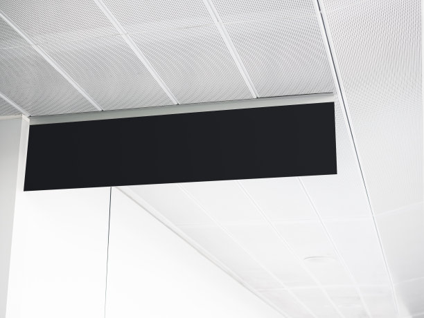 模拟黑色悬挂横幅媒体室内建筑图片下载