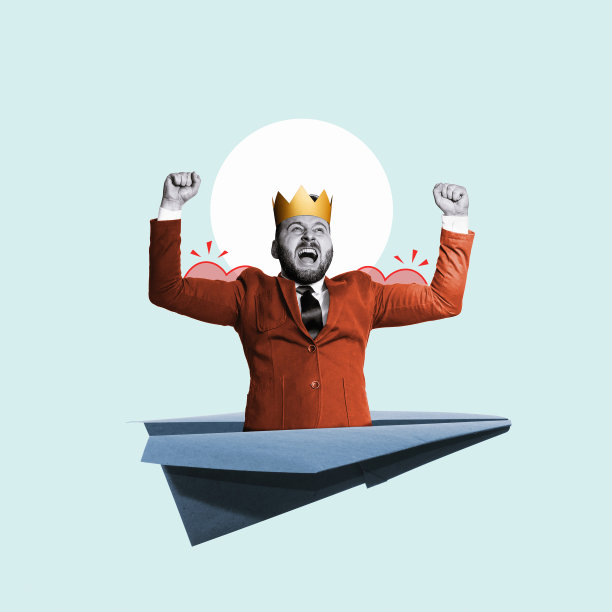 领导、力量、权威的概念。拼贴画。图片下载