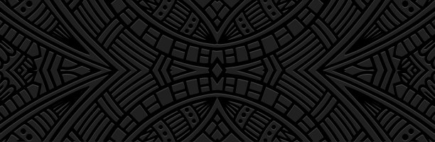 旗帜，现代封面设计。动态几何民族三维图案黑色背景，浮雕装饰纹理。矢量图形业务背景。图片下载