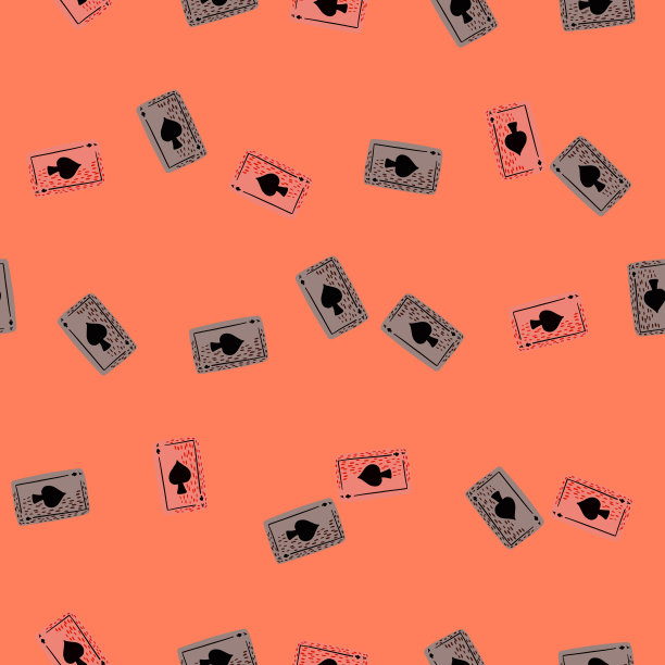 游戏牌黑桃无缝模式。设计赌博。图片下载