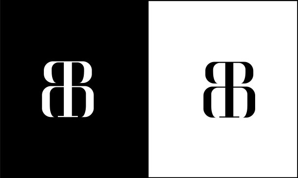 B、BB抽象字母标志组合图片下载