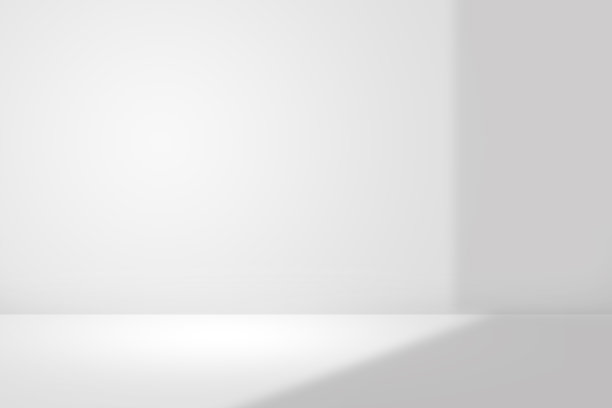 白色的墙和地板与光和阴影的背景。用于产品展示、展示和封面横幅设计。图片下载