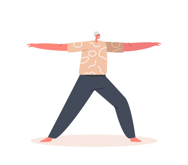 年长女性角色在运动服装参与健身或瑜伽孤立在白色背景。老年妇女运动生活方式图片下载