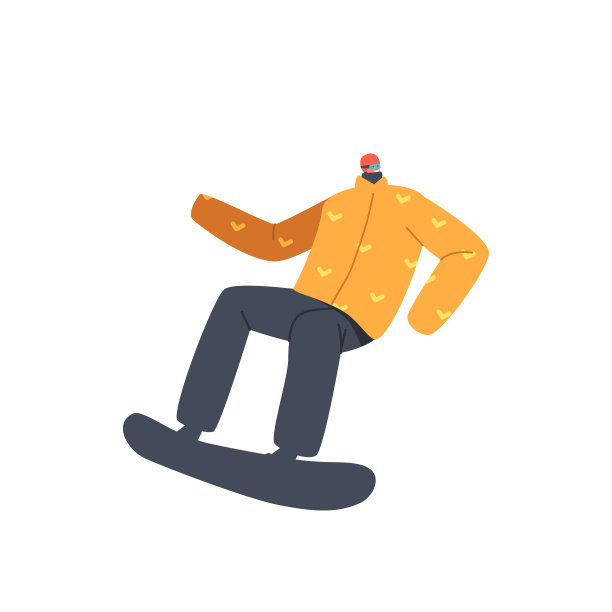 成年运动员穿着冬衣，戴着护目镜，在白色背景的极限运动中骑滑雪板图片下载