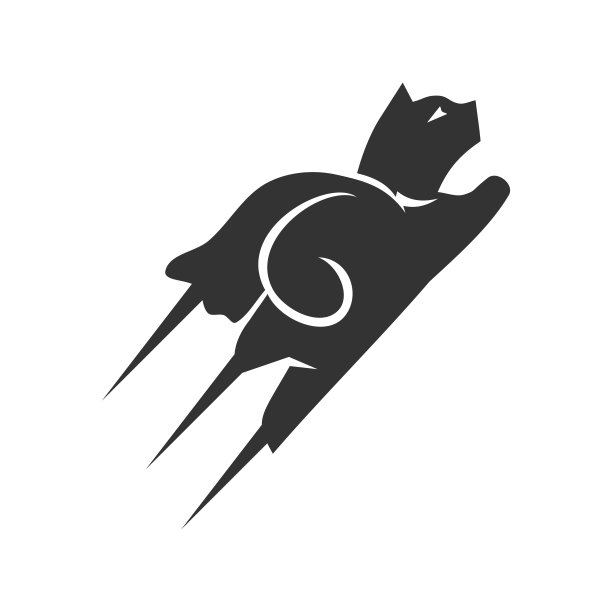 猫英雄飞行图标插图品牌身份图片下载