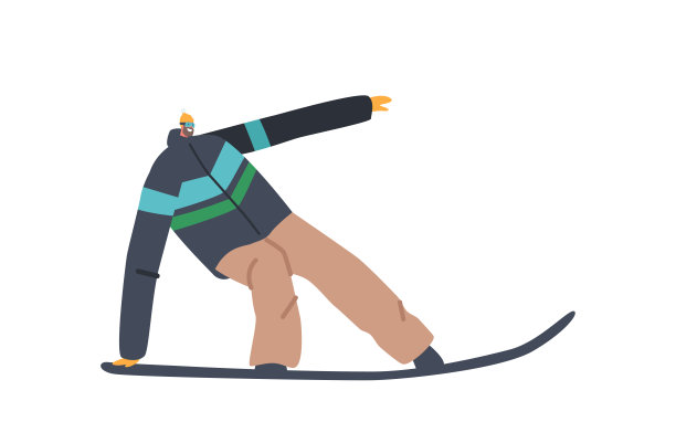 成熟的大胡子运动员穿着冬装，戴着护目镜，在白色的背景下骑着滑雪板图片下载